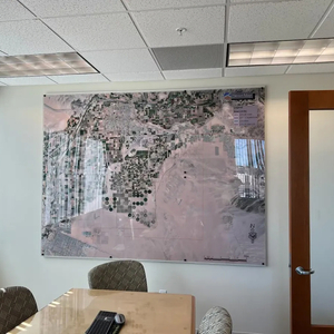 City of Yuma acrylic aerial map in an office