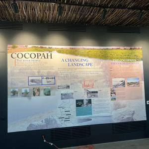 Interpretive wall mural about the Cocopah people